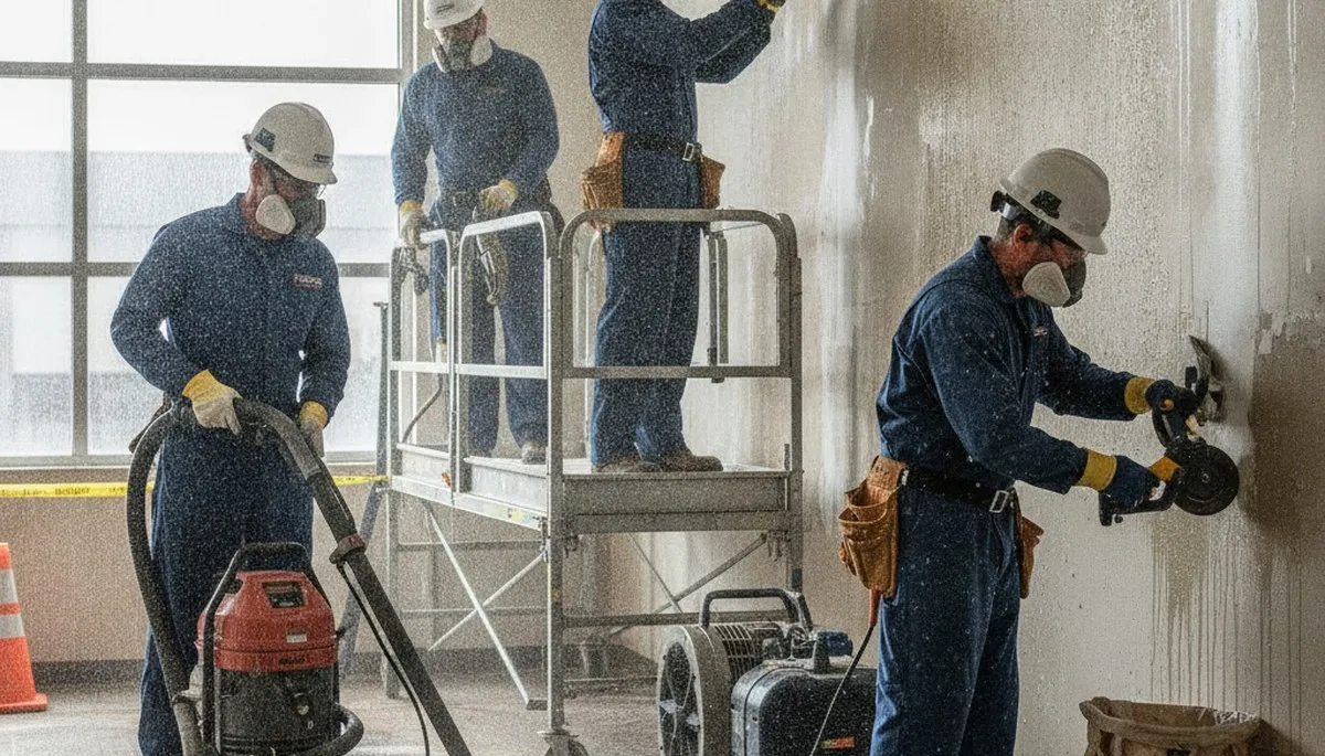 Vallejo, CA water damage restoration team inspecting a home for emergency cleanup and repairs
