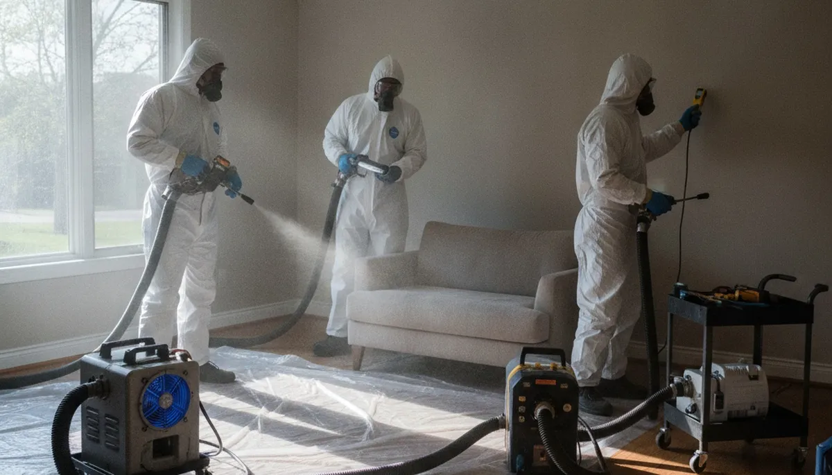Odor removal technician in Vallejo, CA restoring fresh air after water damage and moisture odors