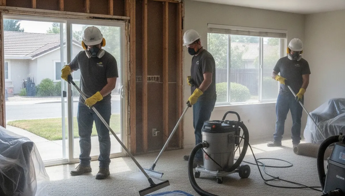 Water damage restoration crew in Vallejo, CA providing professional water extraction and cleanup