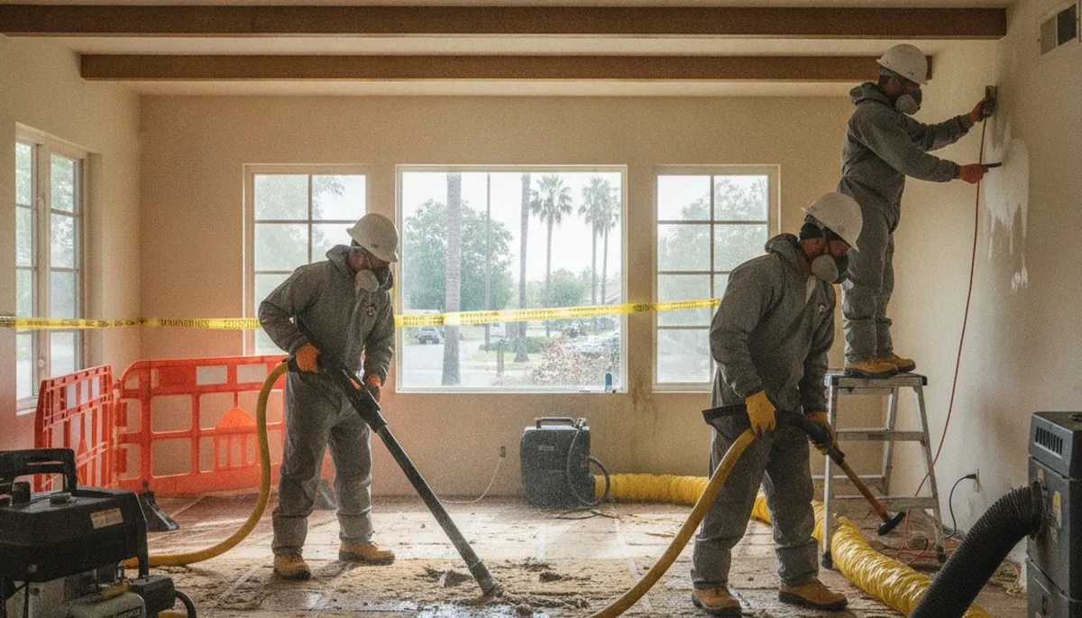 Water damage restoration team in Vallejo, CA providing fast cleanup and drying services