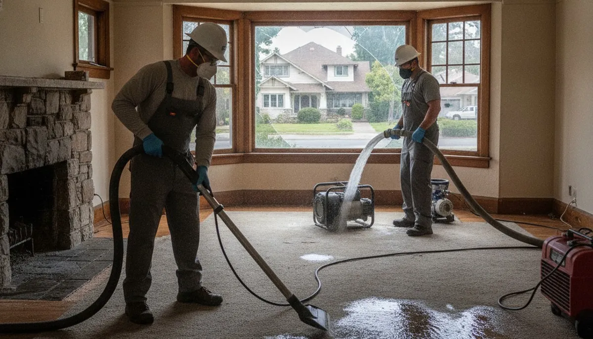 Water damage restoration team serving Vallejo, CA with professional cleanup and drying services