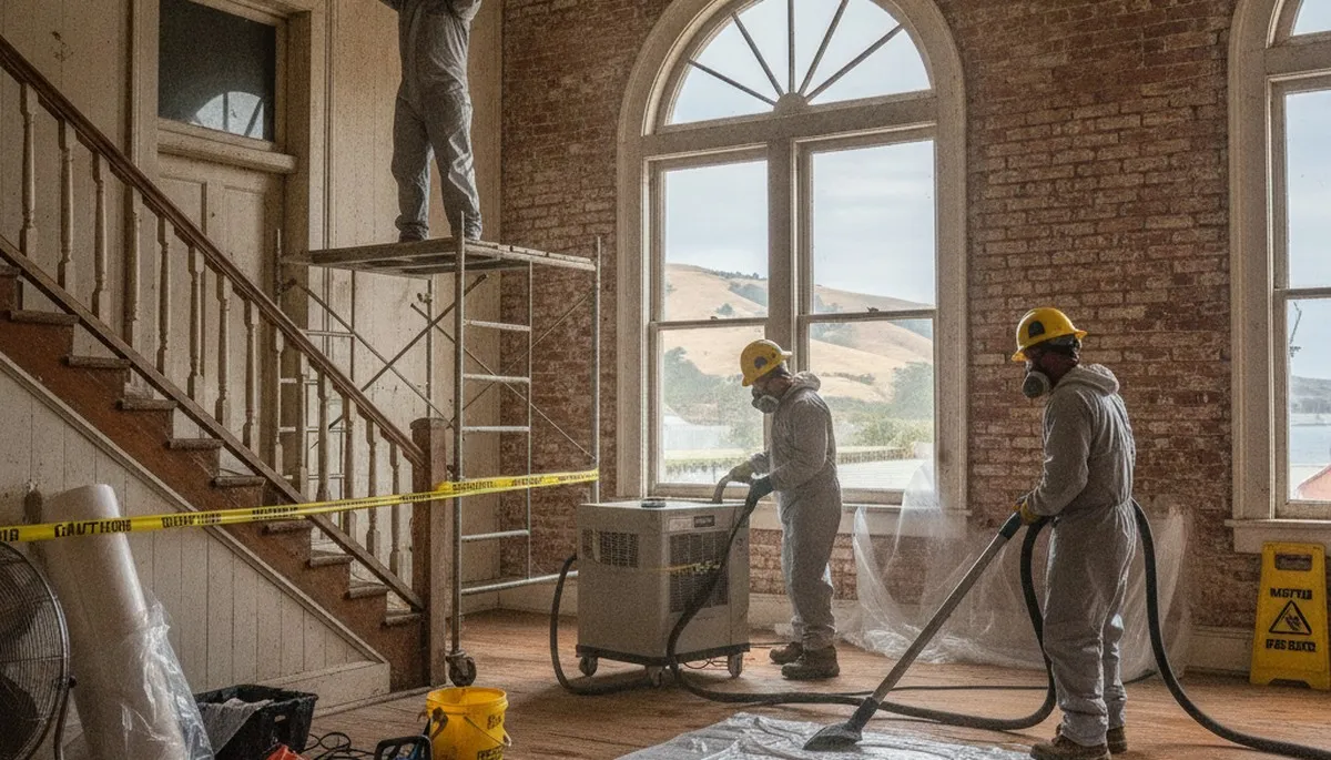 Water damage restoration crew serving Vallejo, CA with professional cleanup and repair services