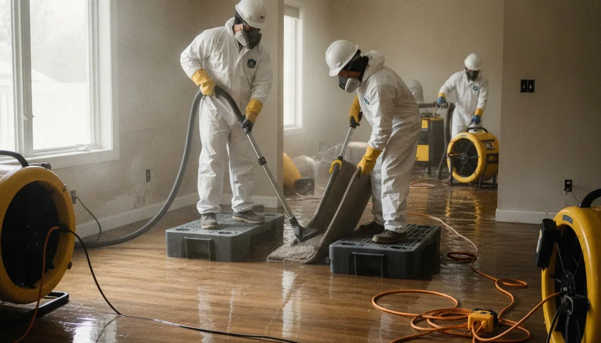Water damage restoration team serving Vallejo, CA homes after leaks, floods, and moisture damage