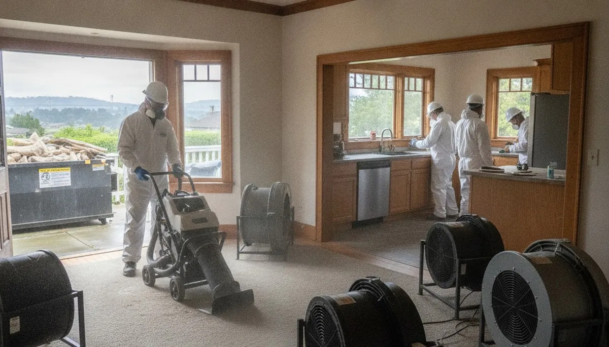 Water damage restoration team serving Vallejo, CA for emergency cleanup and drying services