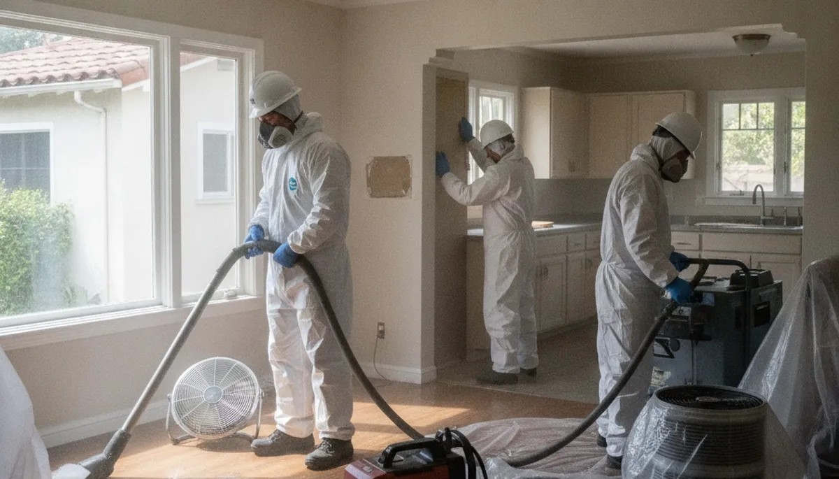 Water damage restoration team serving Vallejo, CA with professional drying and cleanup services